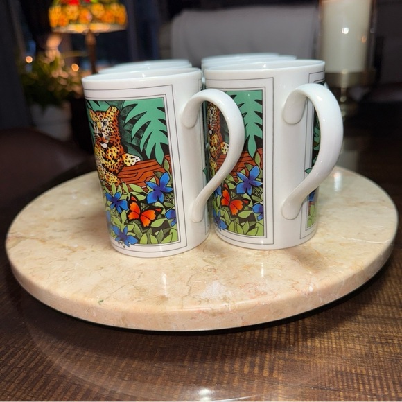 6 Dunoon Of Scotland Mugs Cheetahs~Kenya By Ruth Boden African Animal Stoneware* - Picture 6 of 16